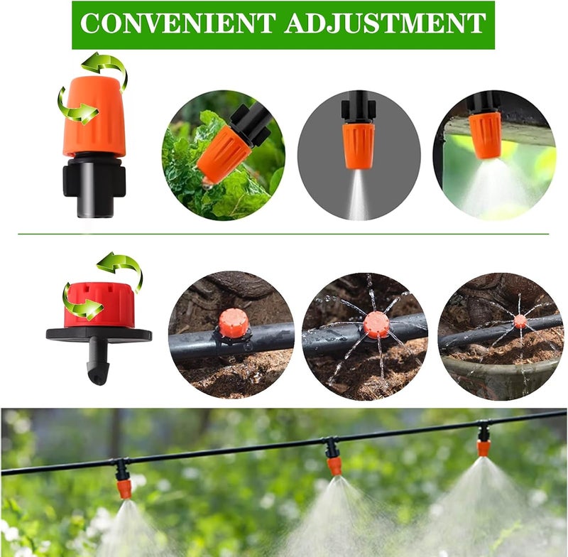 PRUNkuar Drip Irrigation Kit, Garden Irrigation System 1/4" Blank Distribution Tubing Watering Drip Kit/DIY Saving Water Automatic Watering System for Garden, Greenhouse, Flower Bed, Patio, Lawn - Image 5